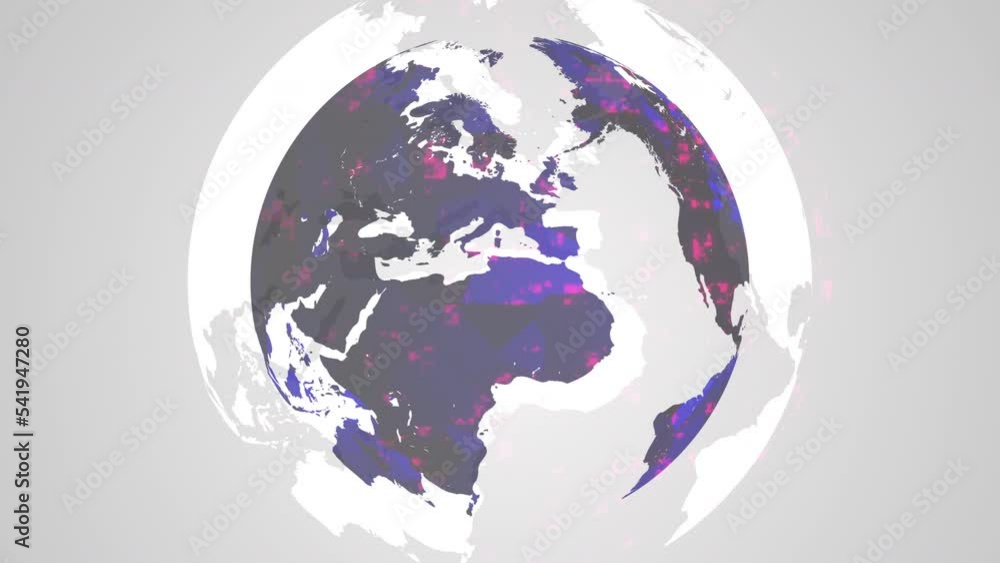 Poster digital world map. computer generated 3d render