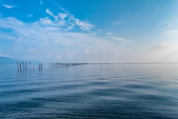 Foto op Canvas 琵琶湖の魞漁（エリ漁）は「エリ漁などの琵琶湖の伝統漁業」として世界農業遺産に登録されました © MTBS PHOTO
