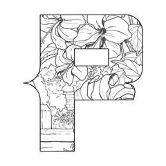 Alphabet coloring page for kids