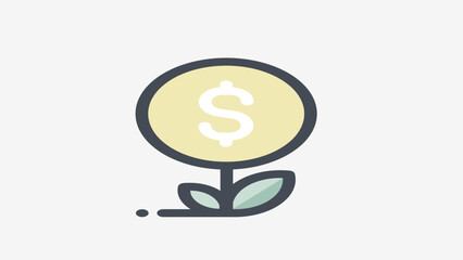 Financial growing business economy money vector