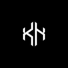 KH initial monogram vector icon illustration