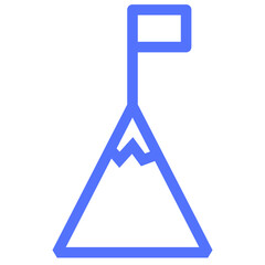 startup mountain goal success top business line icon