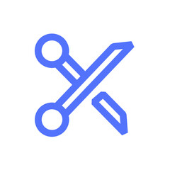 text edit scissor cut cutting shear editor line icon