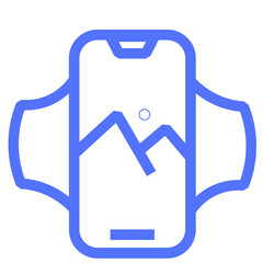 mobile phone technology line icon