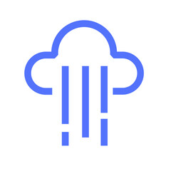 weather rainy line icon