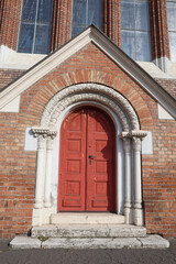 Door and window of the greek catholic church in Debrecen