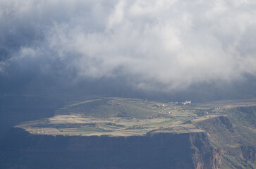 Plateau of La Mesa de Acusa. Artenara. The Nublo Rural Park. Gran Canaria. Canary Islands. Spain.