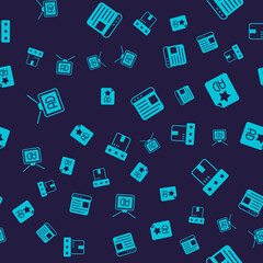 Set Advertising, and Consumer product rating on seamless pattern. Vector