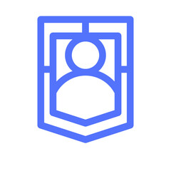 protection security shield user line icon