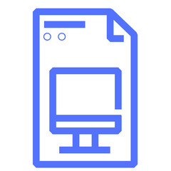 Fototapeta premium monitor technology computer design line icon