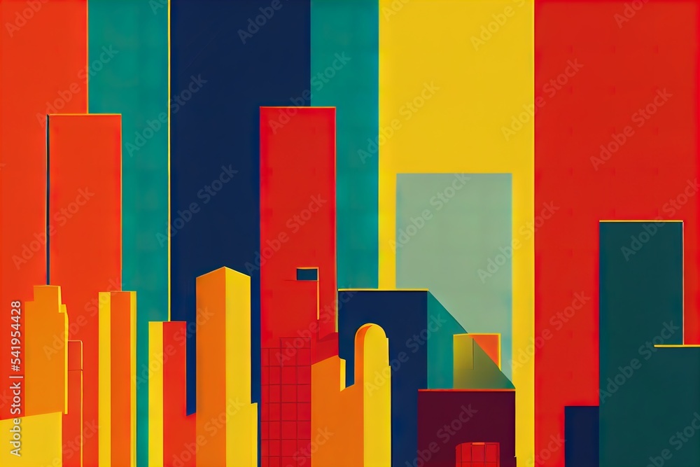 Poster a lot of colorful flags and colorful decorations in the background. seamless template generative ai