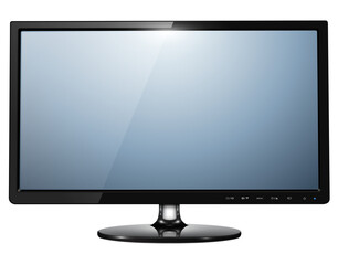 TV monitor, modern flat screen lcd, led icon isolated, realistic illustration.