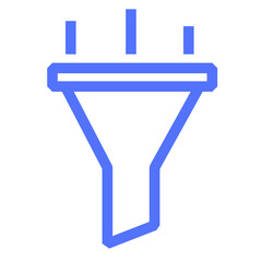 business filter funnel marketing strategy line icon