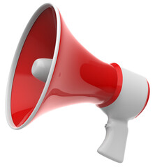 colored megaphone on transparent background