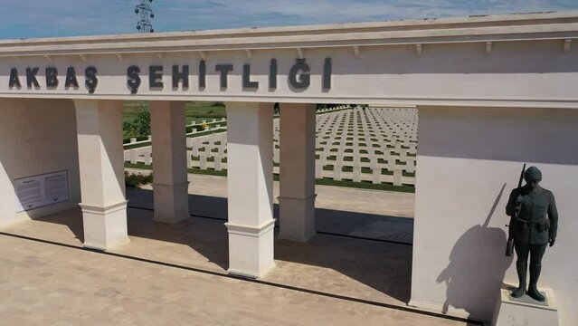 1915 Dardanelles War, Akbas Graves, Drone Aerial Footage, oe01