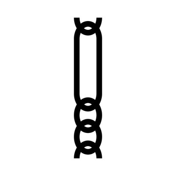 figaro chain line icon vector. figaro chain sign. isolated contour symbol black illustration