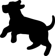 Simple and adorable Great Dane Silhouette jumping