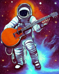 Obraz premium rock star with guitar