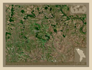 Donduseni, Moldova. High-res satellite. Labelled points of cities