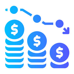 decrease gradient icon