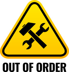 Out of order caution sign - obrazy, fototapety, plakaty