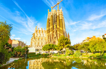 Basilica Sagrada Familia - most popular architectural attraction in Barcelona city, Spain © Arcady
