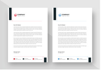 Creative and Clean Business Letterhead, Modern Design, Vector Design, A4 Template