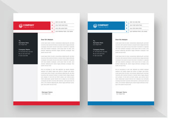 Obraz premium Abstract Letterhead Design Template, Vector Letterhead, Print Ready, Business style letter head templates
