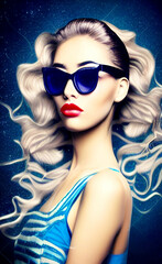 portrait of a woman in sunglasses