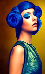 portrait of a woman with hairstyle
