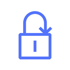 arrow direction lock navigation line icon