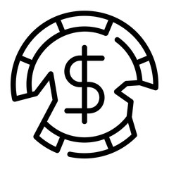 coin line icon