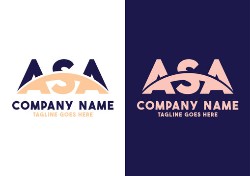 Letter ASA logo design vector template, ASA logo