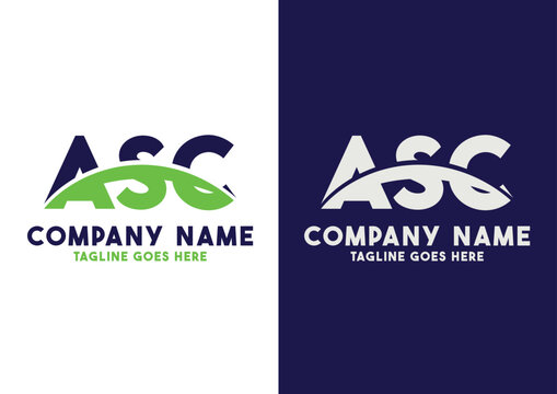 Letter ASC logo design vector template, ASC logo