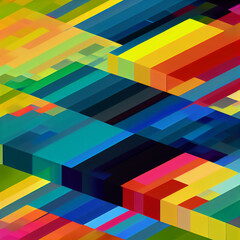 Fototapeta premium abstract colorful background 3D generative ai digital illustration