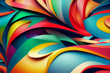 abstract colorful background 3D generative ai digital illustration
