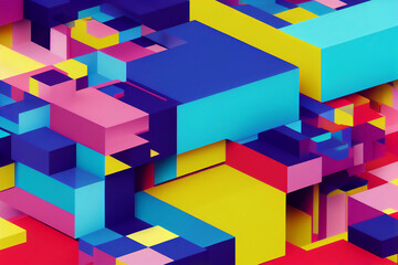 abstract colorful background 3D generative ai digital illustration