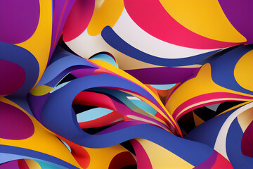 abstract colorful background 3D generative ai digital illustration