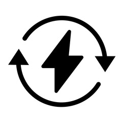 charge, energy, industry, power, recycle, power battery, icon, arrow, illustration, circle