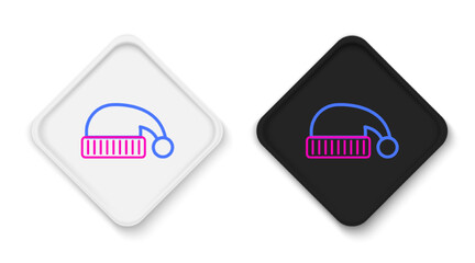 Line Sleeping hat icon isolated on white background. Cap for sleep. Colorful outline concept. Vector