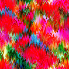 Wavy summer dip dye boho background. Wet ombre color blend for beach swimwear, trendy fashion print. Dripping paint digital fluid watercolor melt effect. High resolution seamless pattern material.