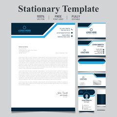 Corporate branding identity design includes Business Card, Invoices, Letterhead Designs, and Modern stationery set