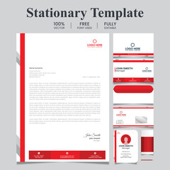 Corporate branding identity design includes Business Card, Invoices, Letterhead Designs, and Modern stationery set