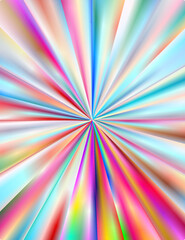 vertical pattern with colorful spectral incoming rays to the center