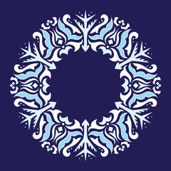 Winter oriental decorative ornament festive snowflake symbol - 541977046