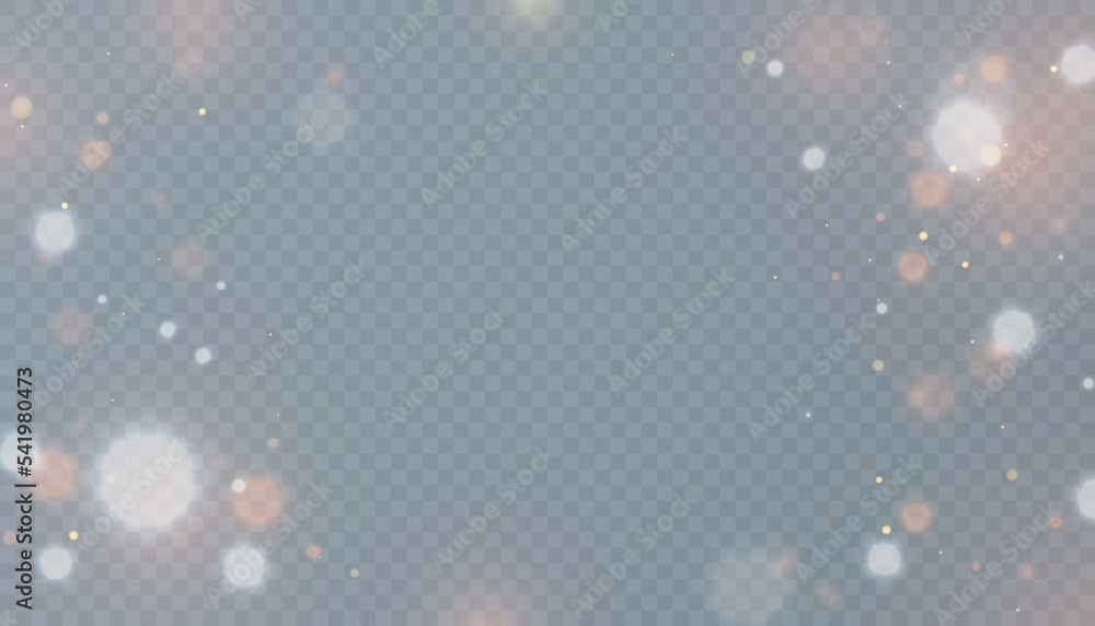 Poster christmas frame light effect. shiny magical dust particles. the bokeh light comes on. editable backg