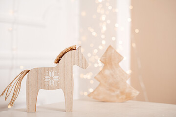 Pferd aus Holz, Weihnachten, Christmas, Shabby Chic