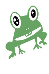 green frog cartoon