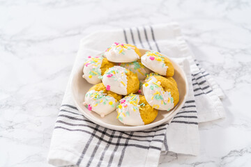 Easter Lemon Cookies with White Chocolate