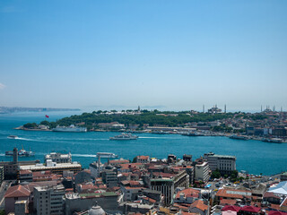 Fototapeta na wymiar Cityscape of Istanbul from Galata tower